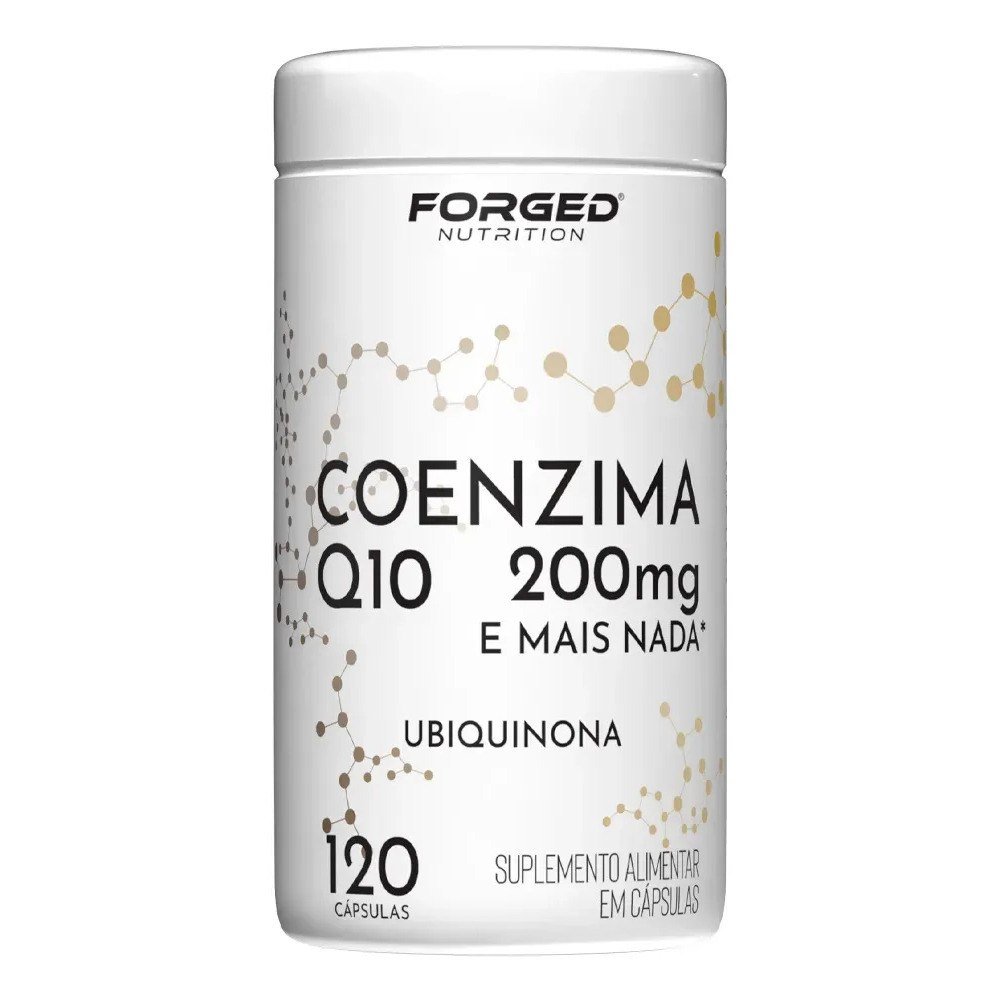 ✨ Coenzima Q10 200mg Pura 120 Cápsulas - Forged Nutrition Sabor Sem sabor