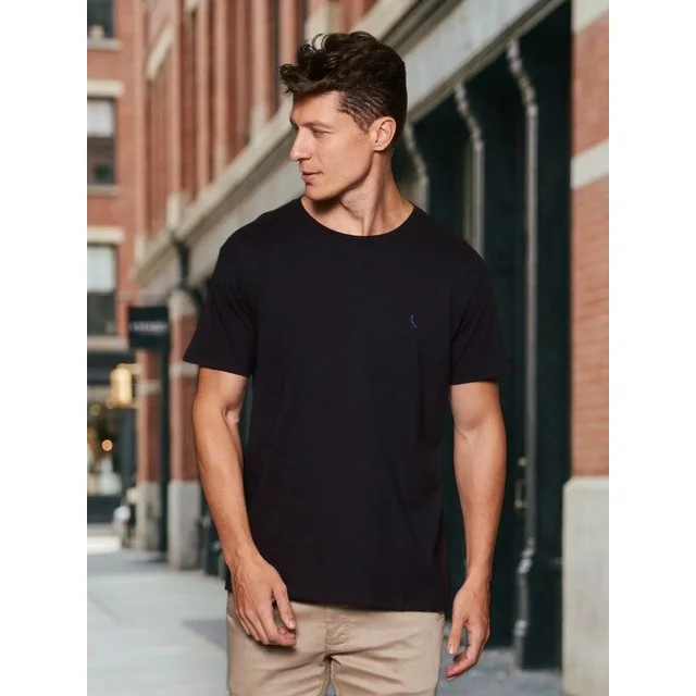 ✨ Camiseta Casual Masculina Básica Gola Careca Reserva Oferta Preto N/a G Liso