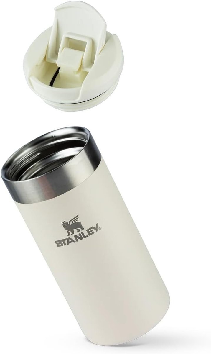 ✨ Stanley - Garrafa Térmica AeroLight Transit, garrafa isolada em vácuo para café, chá e bebidas, em aço inoxidável leve, 354ml, Cream