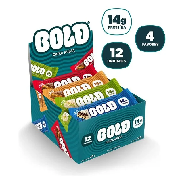 ✨ Bold Barra De Proteína Caixa Mista 40 Com 14g De Proteína