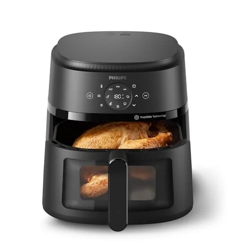 ✨ Philips Walita Fritadeira Airfryer Série 2000-6,2L, 1700W, Tecnologia RapidAir, Janela Transparente, Painel Touch Digital, 13 Modos de Preparo, Até 90...