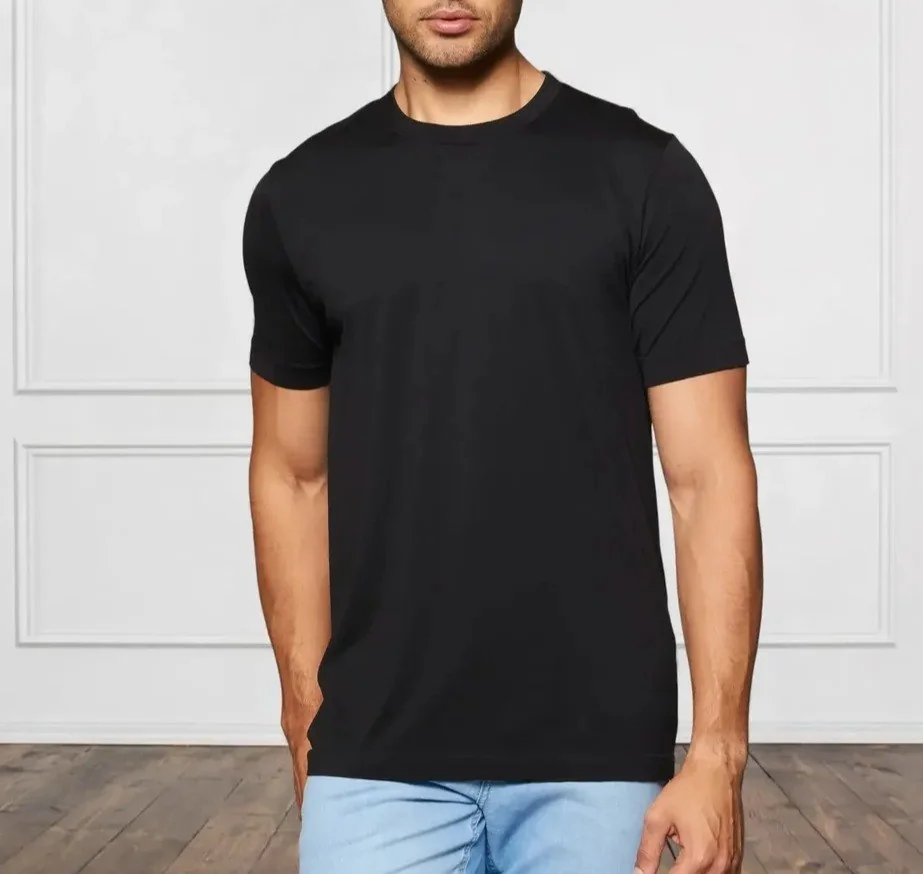 ✨Kit 2 T-shirt Tecnologica Sem Costura Lisa Masculina Delrio Preto E Mescla Liso Pto Msc G Lisa