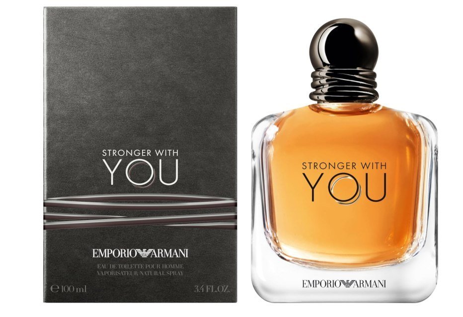 ✨ Armani Beauty, Stronger With You Eau de Toilette, 100ml, Giorgio Armani Perfume Masculino, Fragrância Fougère Amadeirada com Notas Sálvia, Castanha, B...