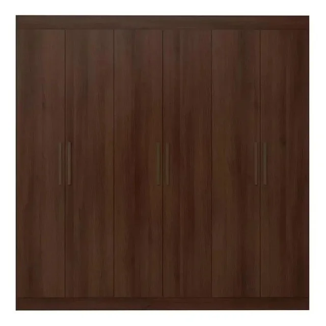 ✨Guarda-roupa Casal Bartira Ville Com 6 Portas E 2 Gavetas Cor Café