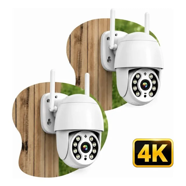 ✨ 2 Câmera Segurança Ip Wifi Icsee Infravermelho Prova Dágua Branco