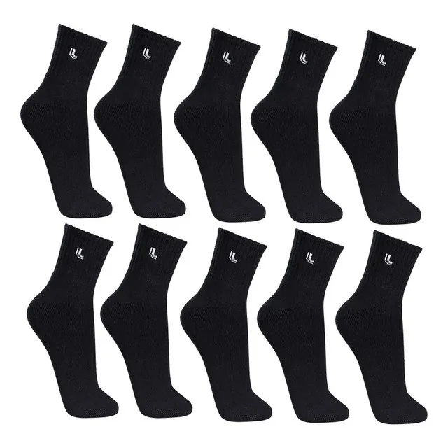 ✨ Kit Com 10 Pares De Meia Cano Médio Algodão Adulto Lupo