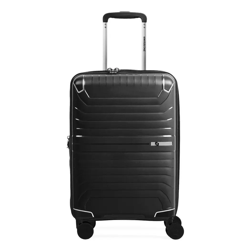 ✨ Mala De Bordo 10 Kg Polipropileno 4 Rodas Swiss One Onix Preto