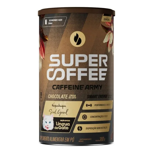 ✨ SuperCoffee Língua de Gato 380g Caffeine Army