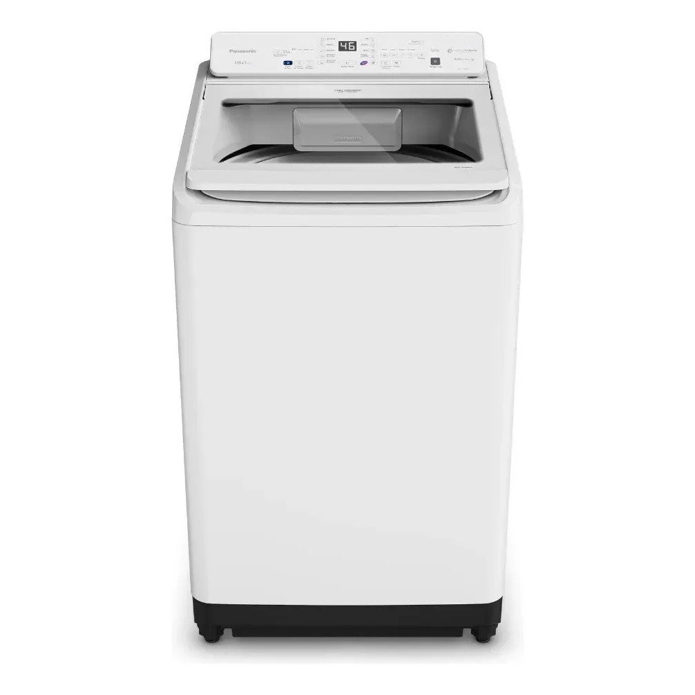 ✨ Máquina de lavar Intuitive+ Panasonic 19kg SmartSense Sistema Ciclone Dial Ciclo Pet Branca NA-F190A1W 127V