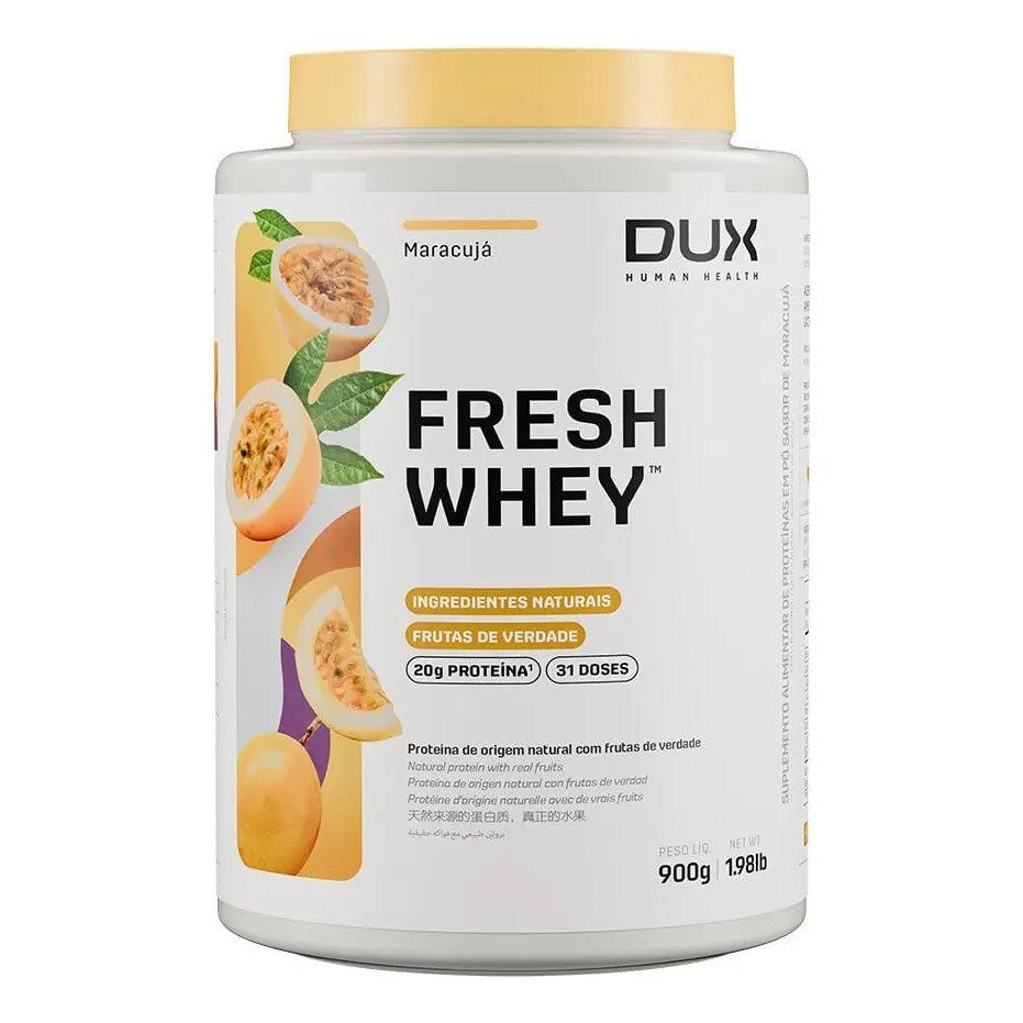 ✨ Fresh Whey + Saudável Dux Nutrition 900g - Sabores Sabor Maracujá