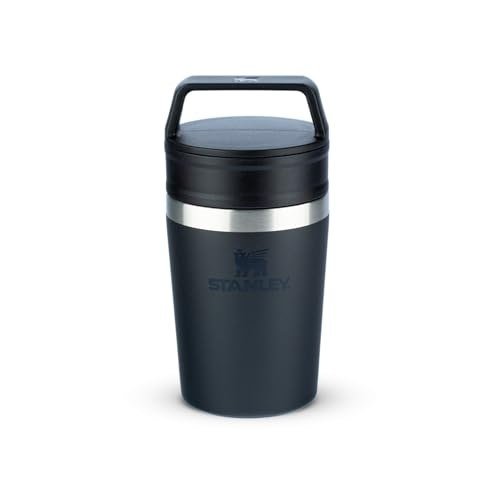 ✨ Stanley - Copo de Café Térmico, Caneca de Viagem Café Go com Tampa de Duas Partes Para Beber e Alça de Transporte, Garrafa Térmica de Aço Inoxidável, ...