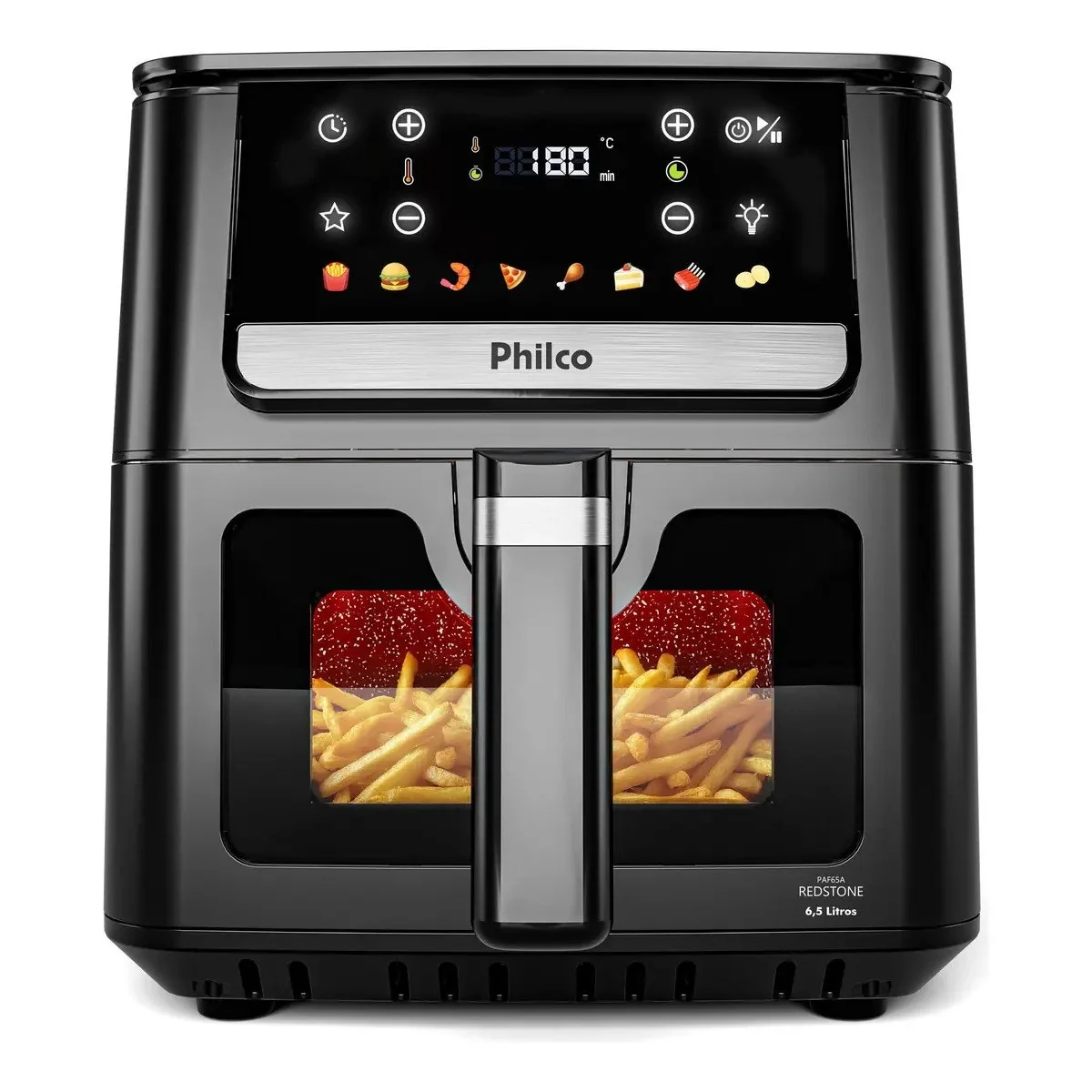 ✨ Air Fryer Philco 6,5L Visor Glass e Redstone 1700W PAF65A