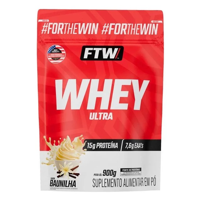 ✨ Whey Protein Ultra Refil 900g Sabor Baunilha - FTW