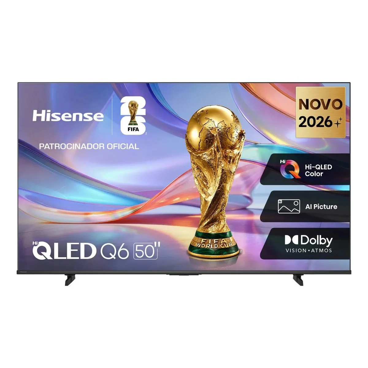 ✨ Smart TV Hisense HI-QLED 4K 50" polegadas com Processador AI, Dolby Vision Atmos e Compatibilidade Alexa - 50Q6QVV