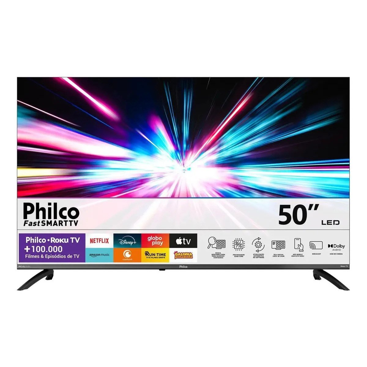 ✨ Smart Tv Philco 50 P50vik 4k Uhd Led Roku Dolby Audio Wi-fi Hdr10 110/220v