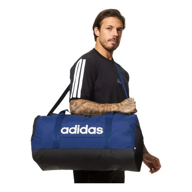 ✨Mala Duffel Linear Média adidas Azul Liso