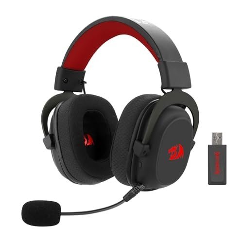 ✨ Headset Gamer Redragon Zeus Pro Preto Sem Fio 7.1 H510-PRO