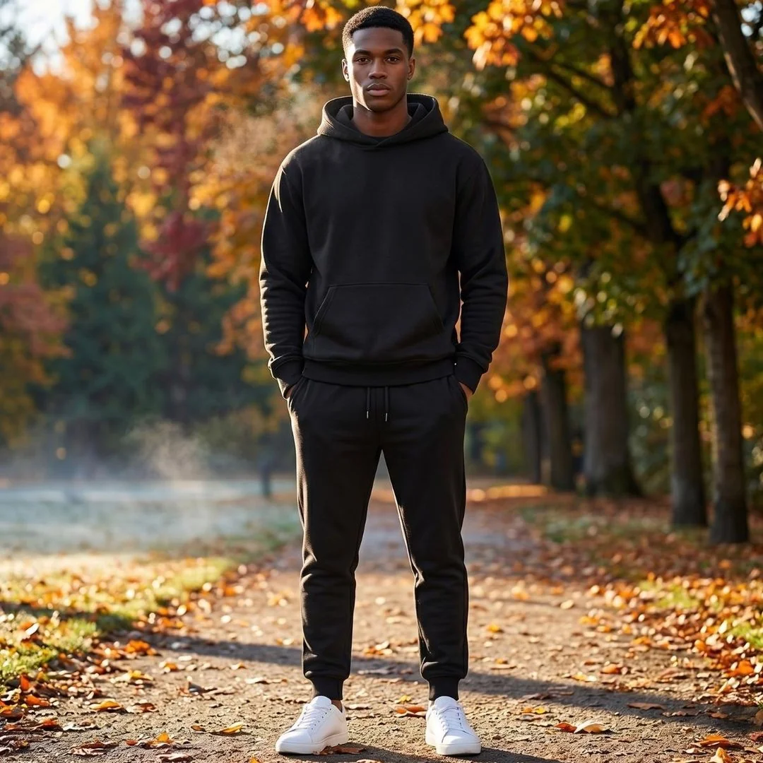 ✨Conjunto Calça Blusa Moletom Canguru New Academia Masculino