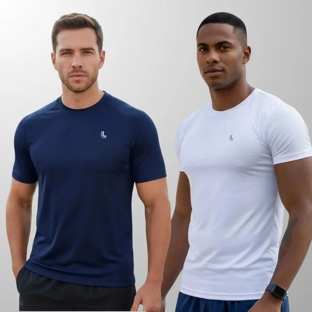 ✨ Kit 2 Camiseta Dry Masculina Fit Lupo Básica Academia