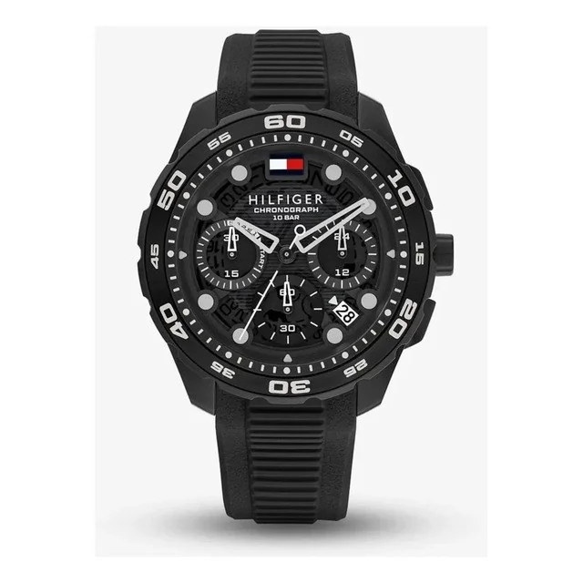 ✨Relógio Masculino Tommy Hilfiger Th-regatta 1792233 Preto Branco