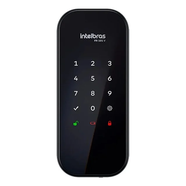 ✨ Fechadura Digital De Sobrepor Fr 101 V Preta Intelbras Preto
