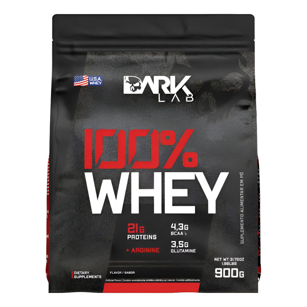 ✨ Whey Protein Concentrado 100% 900g Refil Dark Lab Baunilha Baunilha