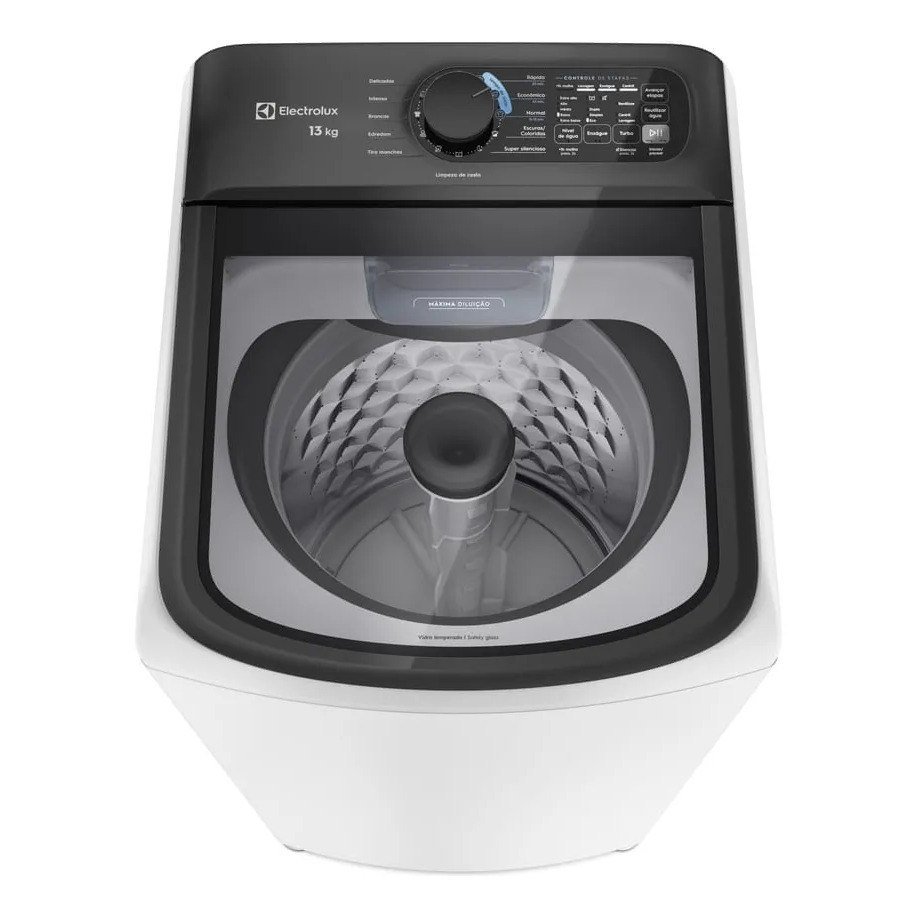 ✨ Máquina De Lavar Electrolux 13kg Branca Compacta (let13) 127v Branca