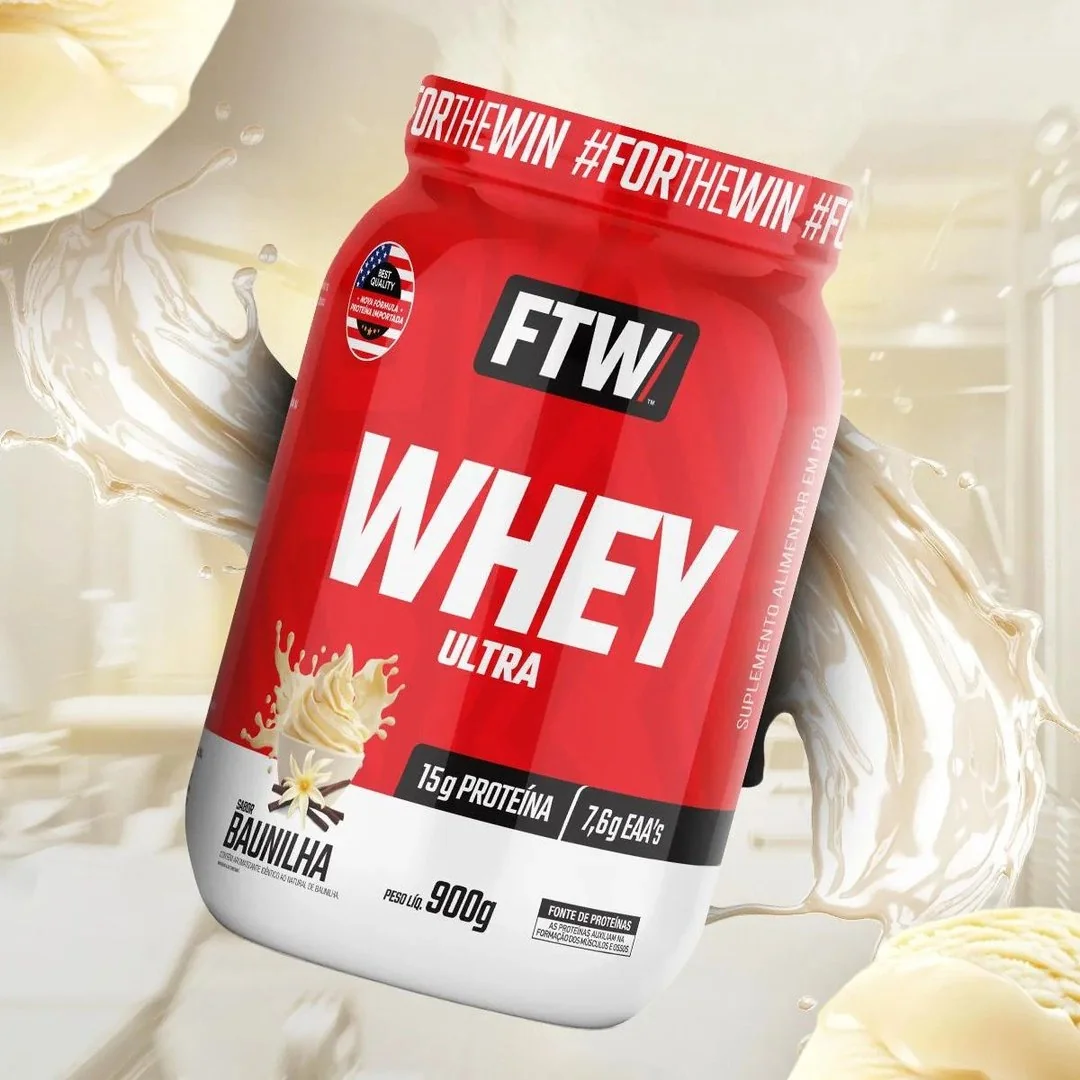 ✨Whey Protein Ultra Pote 900g Sabor Baunilha Ftw