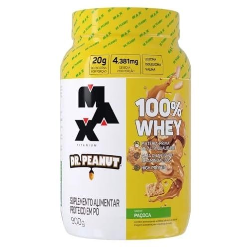 ✨ 100% Whey Max Titanium x Dr. Peanut (900g), Paçoca