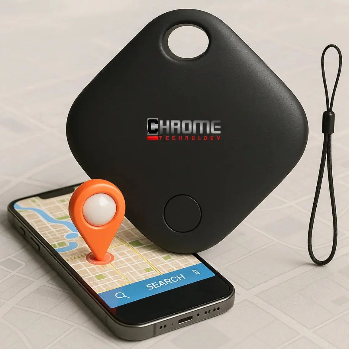 ✨ Mini Rastreador Localizador Satélite Gps Mala Pet Smart Tag Preto