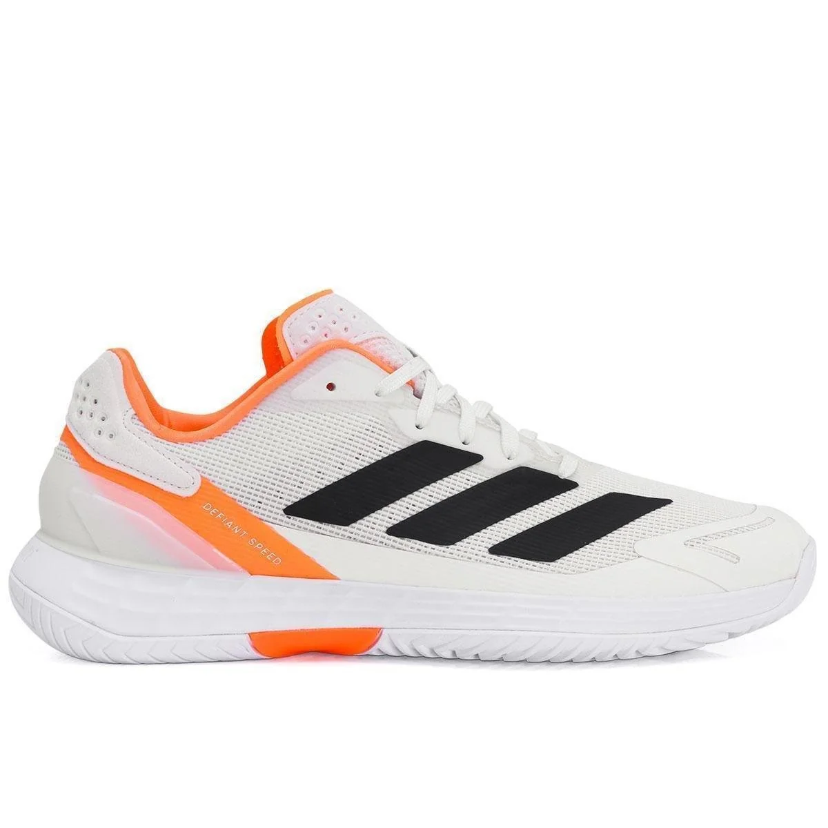 ✨Tênis Adidas Defiant Speed 2 All Court - Branco Preto e Laranja
