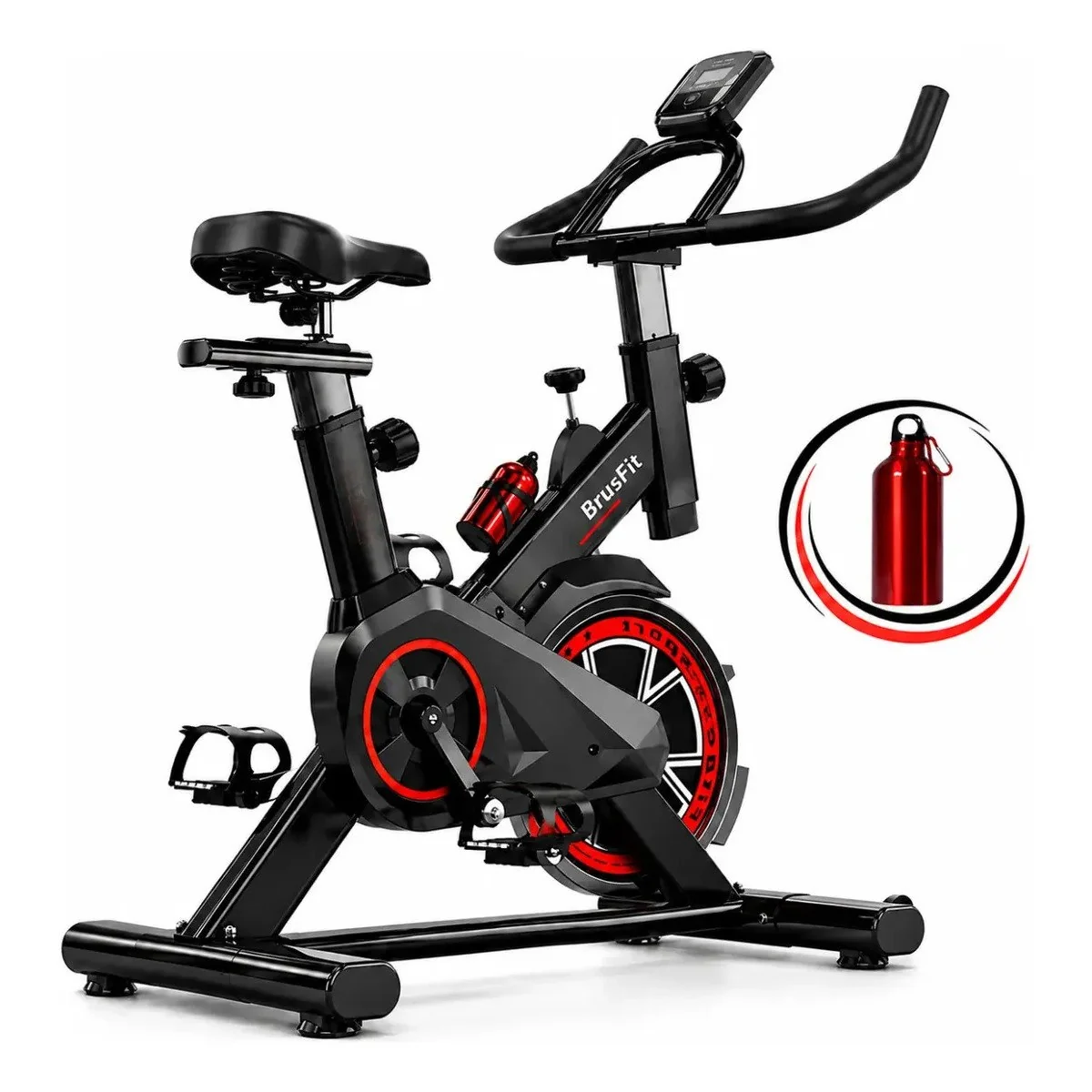 ✨ Brus fit Bicicleta Ergométrica Spinning Liftness X11 Cor Preto/vermelho Brusfit