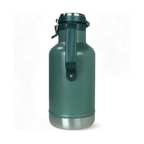 ✨ NTK, Garrafa Térmica Growler Aço Inoxidável 1,9L para Bebidas, Verde