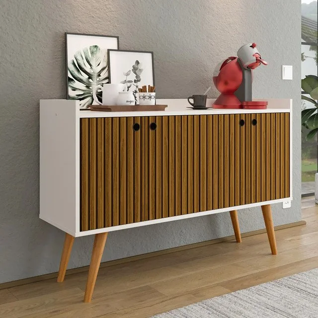 ✨Mesa Aparador Cantinho Café Cozinha Sala Retrô Buffet 4porta