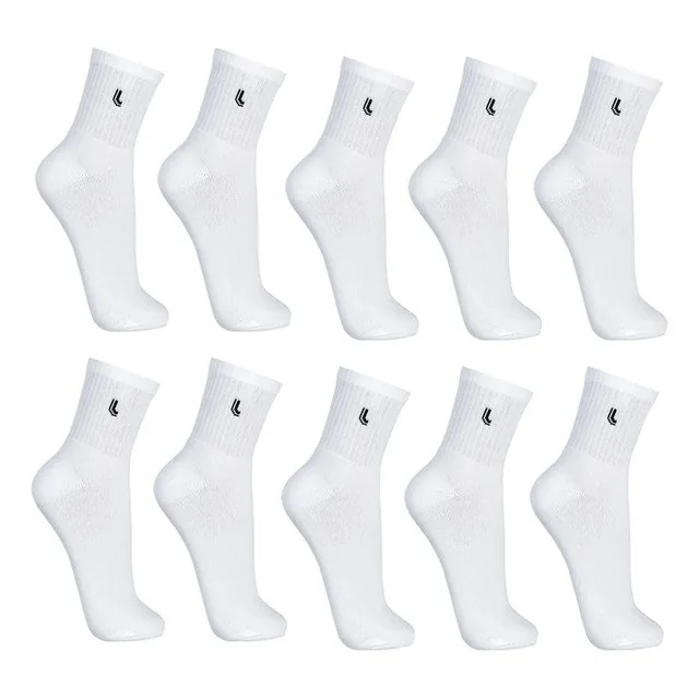 ✨ Kit Com 10 Pares De Meia Cano Médio Algodão Adulto Lupo
