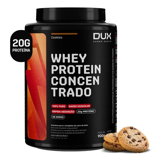 ✨ Whey Protein Concentrado de Cookies 900g com 20g de proteinas