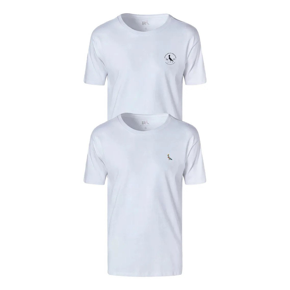 ✨ Kit 2 Camisetas Reserva Carimbo E Plantas Branco G