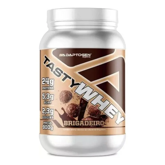✨Suplemento Tasty Whey 3w Gourmet Whey Protein Adaptogen Science Pote 900g Sabor Brigadeiro