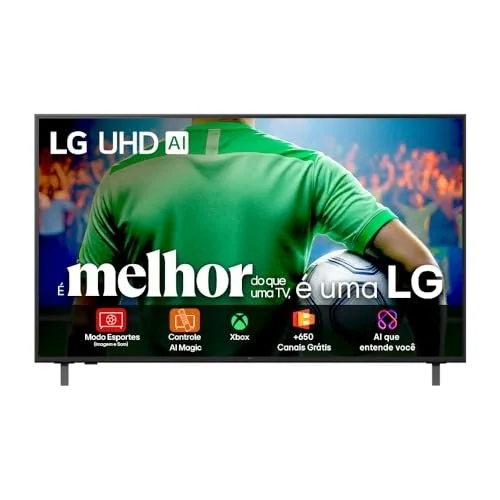 ✨ Smart TV 4K 55" LG UHD 55UA85 Processador α7 AI Ger8 4K Super Upscaling Google Cast Alexa Integrado Controle AI Smart Magic WebOS 25