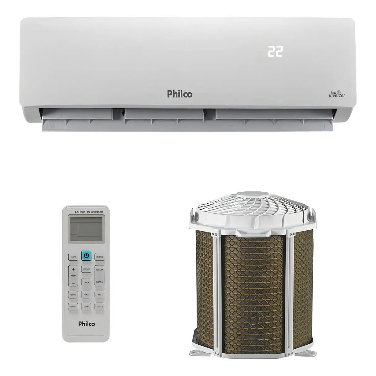 ✨ Ar Condicionado Split Hi Wall Inverter Philco 12000 BTU/h Frio 220 Volts