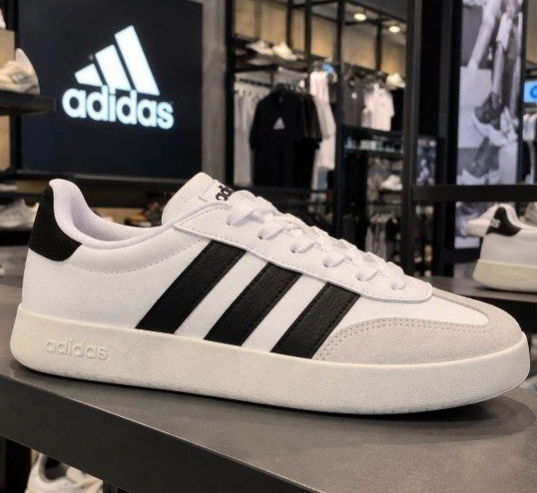 ✨ Tênis Masculino Barreda adidas Branco E Preto Liso 39 Br