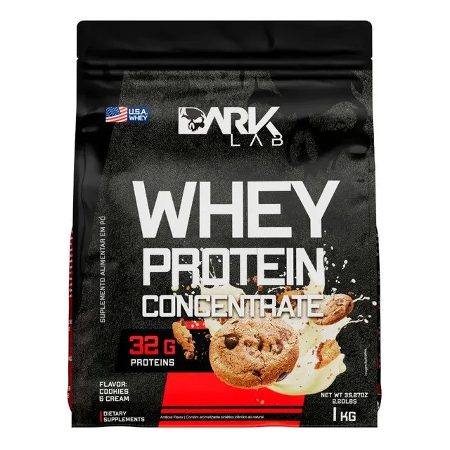 ✨ Whey Protein Concentrado 1kg Cookies & Cream Dark Lab
