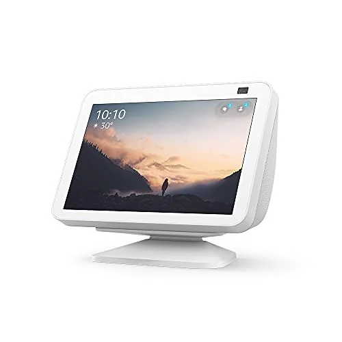 ✨ Suporte Ajustável para Echo Show 8 (2ª geração) - Cor Branca