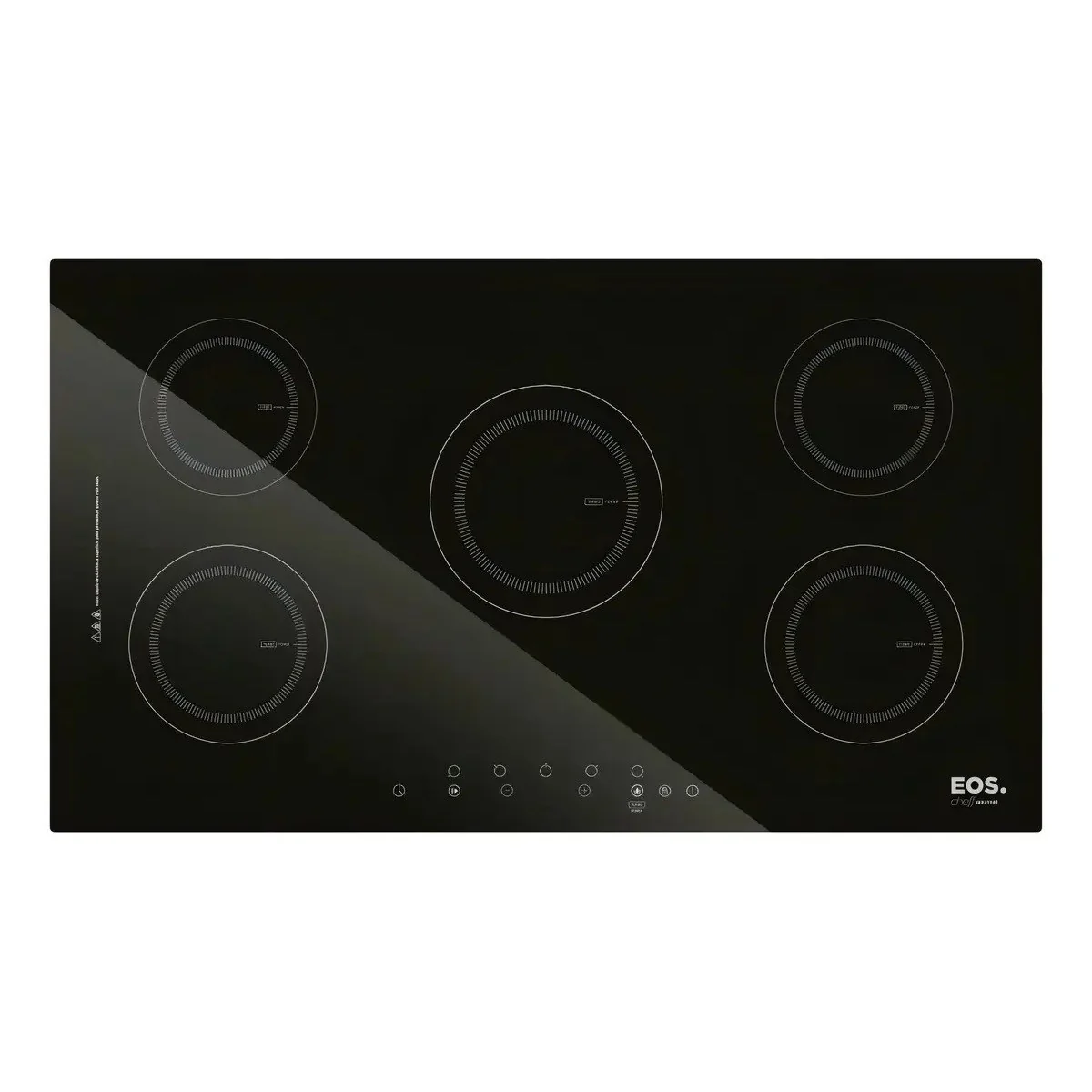 ✨ Cooktop de Indução Cinco Bocas EOS 90cm Preto 9500W ECI05EP 220V