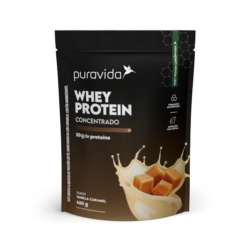 ✨ Puravida Whey Protein Concentrado Vanilla Caramel 450G