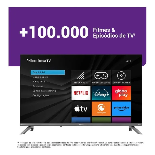 ✨Smart Tv 32 Philco Roku Tv Dolby Áudio Hdr10 P32crb