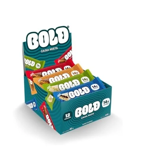 ✨ Bold Barra de Proteína Caixa Mista (12 Unid) 40G com 14g de Proteína