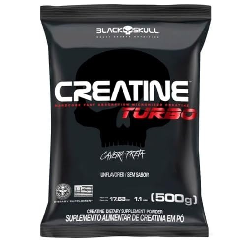 ✨ Black Skull Creatina Turbo 500g Refil
