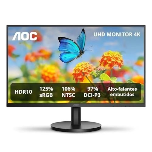 ✨ Monitor AOC 27" 4K IPS 106% NTSC 97% DCI-P3 Speakers U27B3A