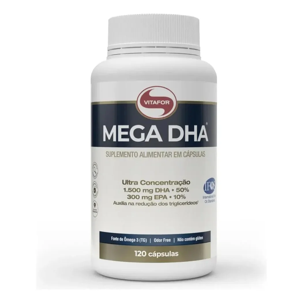 ✨ Ômega Mega Dha 120 Cápsulas Ômega 3 Vitafor